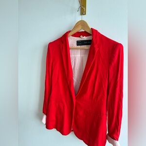 Zara Bold Red Women's Blazer